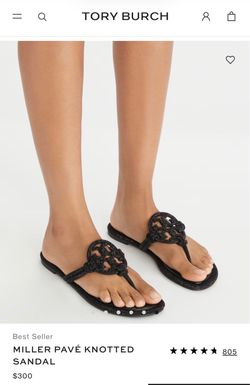 Tory Burch MILLER PAVÉ KNOTTED SANDAL
