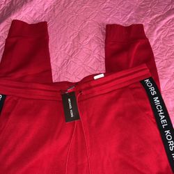 Red Michael Kors Joggers Size Large