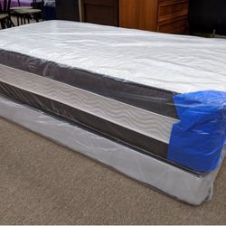 Twin Size PillowTop Jumbo Mattress 15 In Thick With Box Spring Special