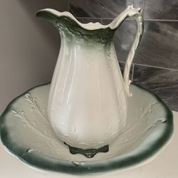 ANTIQUE  PITCHER AND  BASIN