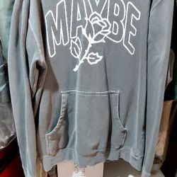 Maybe Tomorrow Faded Gray Hoodie 