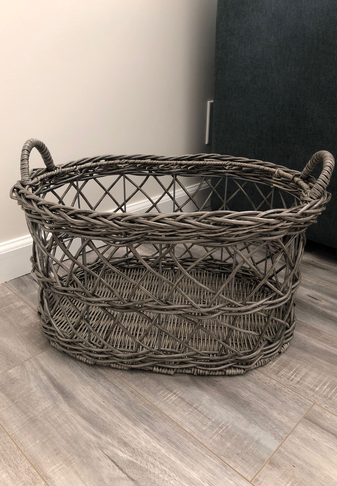 Basket for Throw Blankets