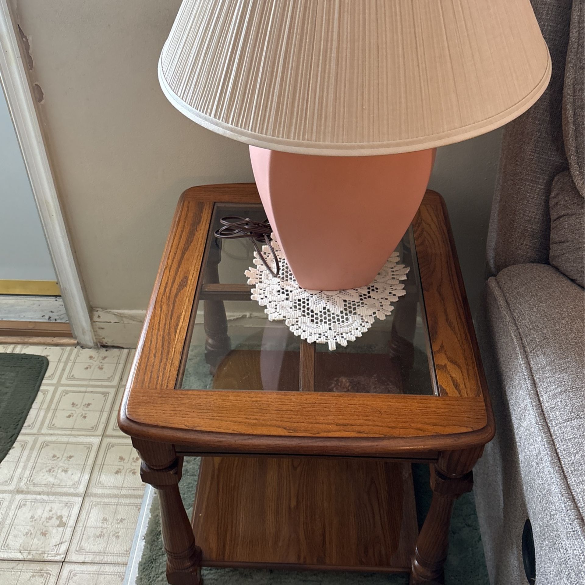 To end tables with lamps and cocktail table