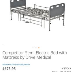Competitor Semi-Electric Bed with Mattress by Drive Medical