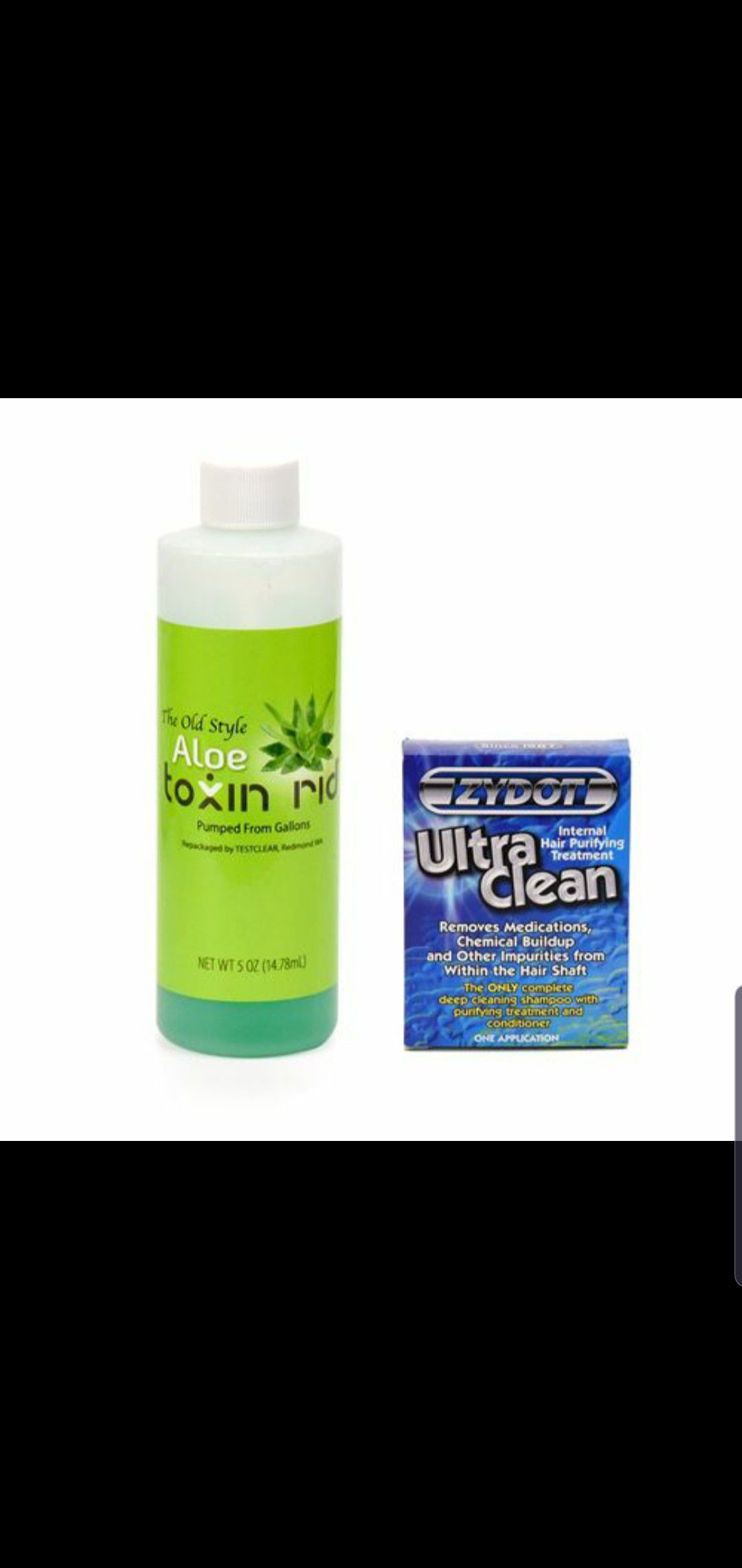Old Style Aloe Toxin Rid Shampoo & Zydot Ultra Clean