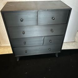 UNIQUE QUALITY CRATE AND BARREL METAL WRAPPED DRESSER CAN DELIVER LOCAL IF NEEDED