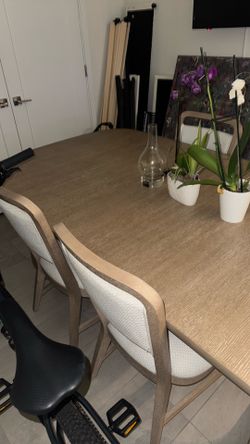Table and dining chairs
