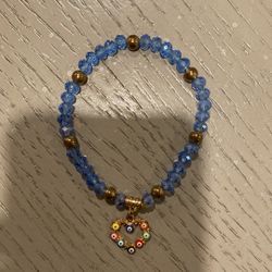  Evil Eyes Heart Charm Bracelet For Girls “Cash Only”