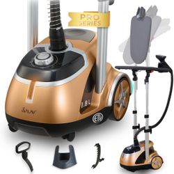 SALAV® Professional Garment Steamer with Built-in Ironing Board
