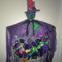 Spooky Custom Made Witch Halloween Wreath 