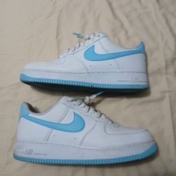 Nike Air Force 1 '07 White Aquarius Blue