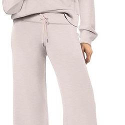 Lounge Set For Women Half Zip Sweatshirt and Wide Leg Sweatpants 