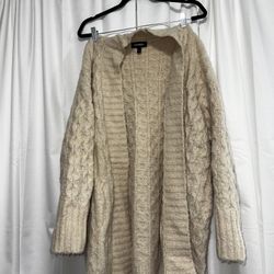 Size M- Oversized Cream Cardigan from Express 