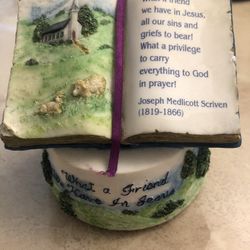 Music Box Figurine Plays “What A Friend We Have In Jesus”