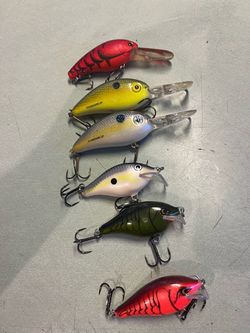 Lot of 6 diving fishing lures Name brands lucky craft