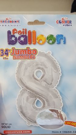 Number 8 foil balloon