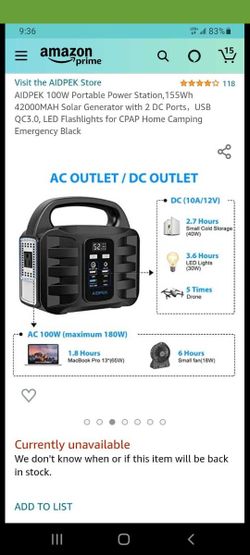 AC OUTLET / DC OUTLET