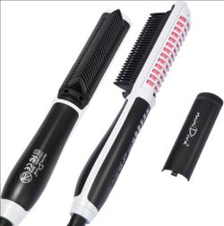 Hair Straightener and Curler 2-in-1 with Anti-Scald Technology, Fast Heating (30s), 6 Heat Levels for Every Hair Type, Auto Off, 360 Swivel Cord, Port