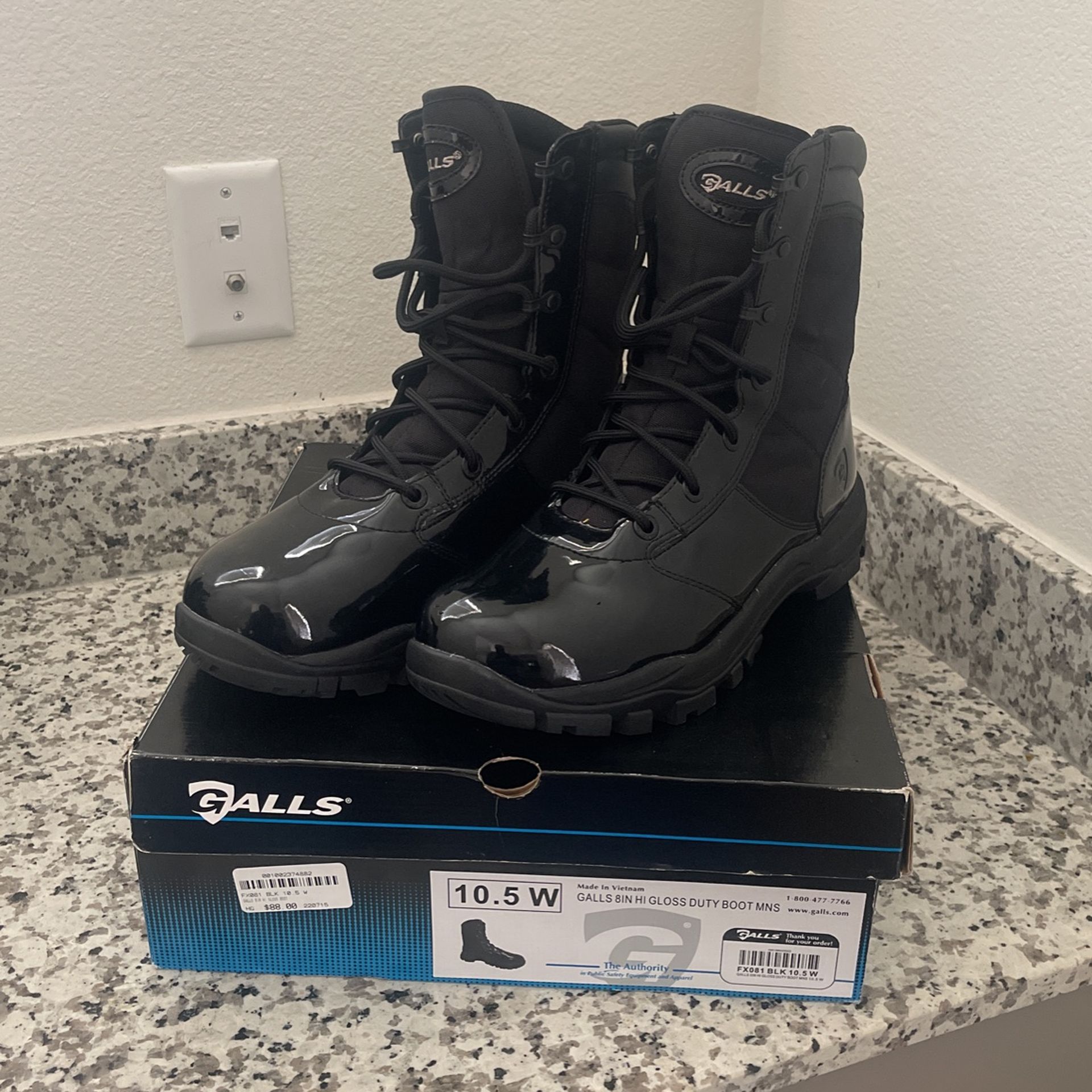 Galls high gloss store duty boots