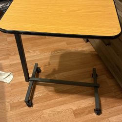 Adjustable Height Rolling Table For Bed 