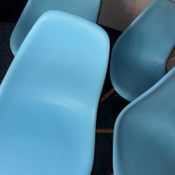 4 Turquoise Chairs
