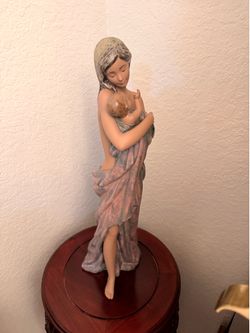 Lladro gres finish sculpture maternal gentle embrace 17.5"