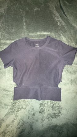Black Crop Top Short Sleeve size small