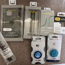 Apple iPhone  and  watch accessories set.