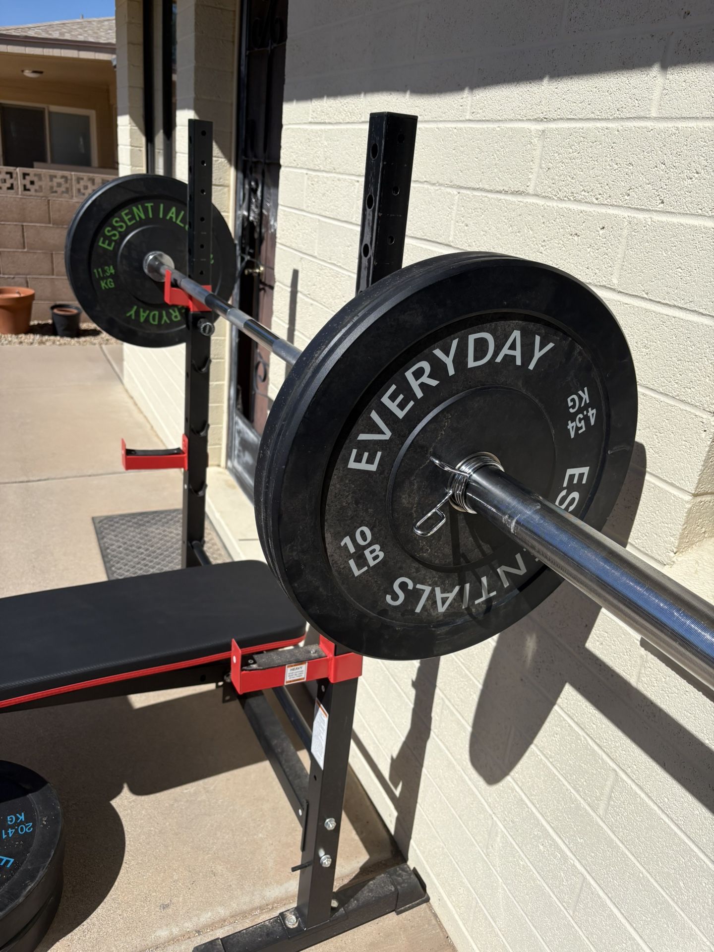 Weight Bench & Olympic Bar Set