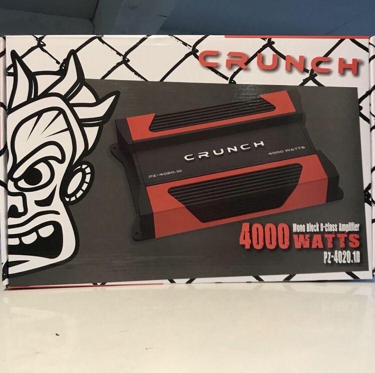 Crunch 4000 Watts Monoblock Amplifier For Bass | 1 Channel |