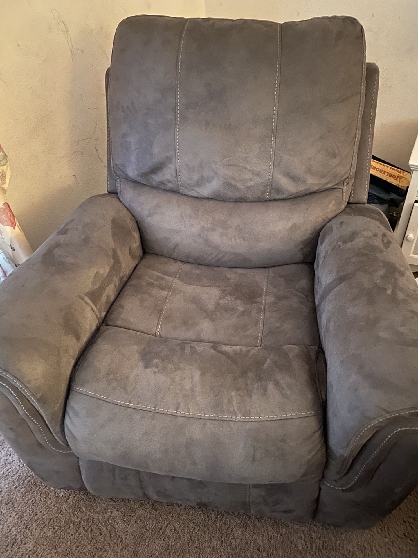 Gray recliner chair