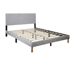 Platform Bed | Light Gray | King Size | Mattress NOT Included