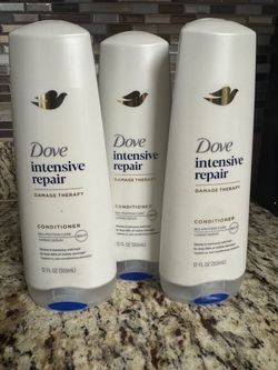 Three (3) New Dove Intensive Repair Damage Therapy 12 Fl Oz Conditioners
