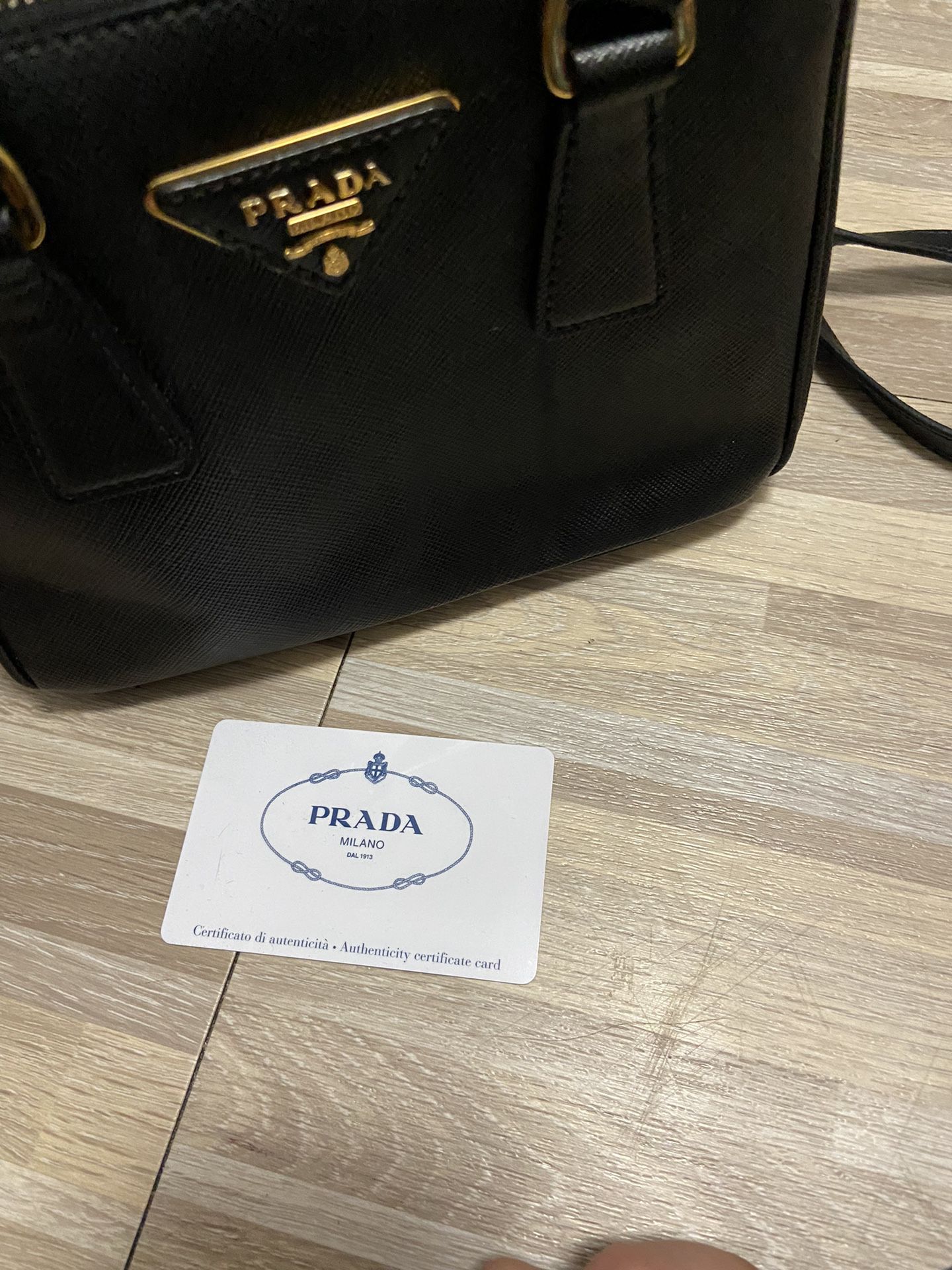 prada milano dal 1913 Hand Bag With Authenticity Certificate Card