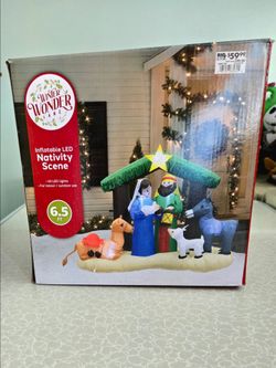 Winter Wonder Lane Inflatable LED Nativity Scene 6.5 FT