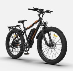 Assembled New Aostirmotor 26" 750W Electric Bike Fat Tire P7 48V 13AH Removable Lithium Battery for Adults with Detachable Rear Rack Fender
