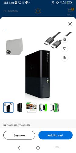 Pre-Owned Microsoft Xbox 360 E Black 4GB Gaming Console with HDMI Cable