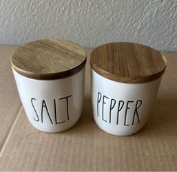 Rae Dunn Salt and Pepper Canister Set