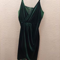 Green Velvet Dress Size Medium 