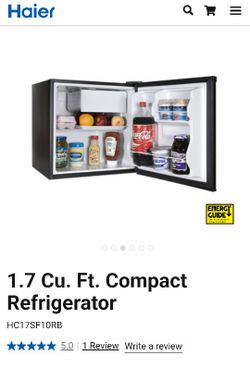 New Mini fridge! Haier 1.7 cu. ft. compact refrigerator, Perfect For Office Or Dorms 