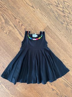 NWT Size 2 / 2T Lola + The Boys Black Rainbow Gems Tank Dress