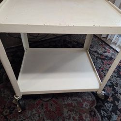 Rolling Metal Shop Cart /w Locking Casters