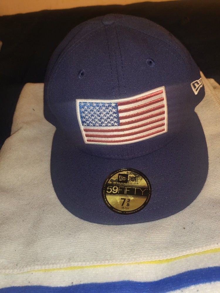 New Era USA Olympic Hat Fitted Size 7 3/8