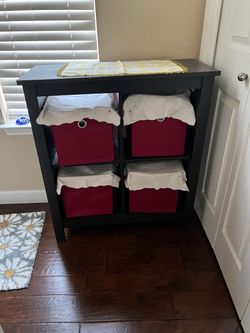 Black Wood Shelf Unit