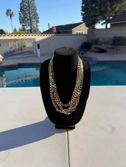 18K Gold plated chain W/ Rhodium