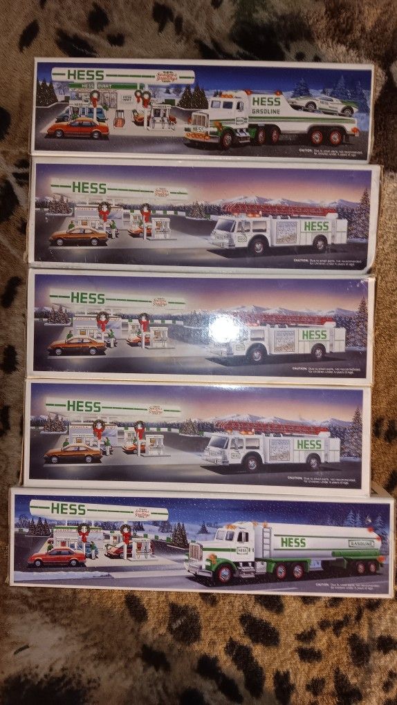 10 Hess Trucks New Still In Original Boxes..