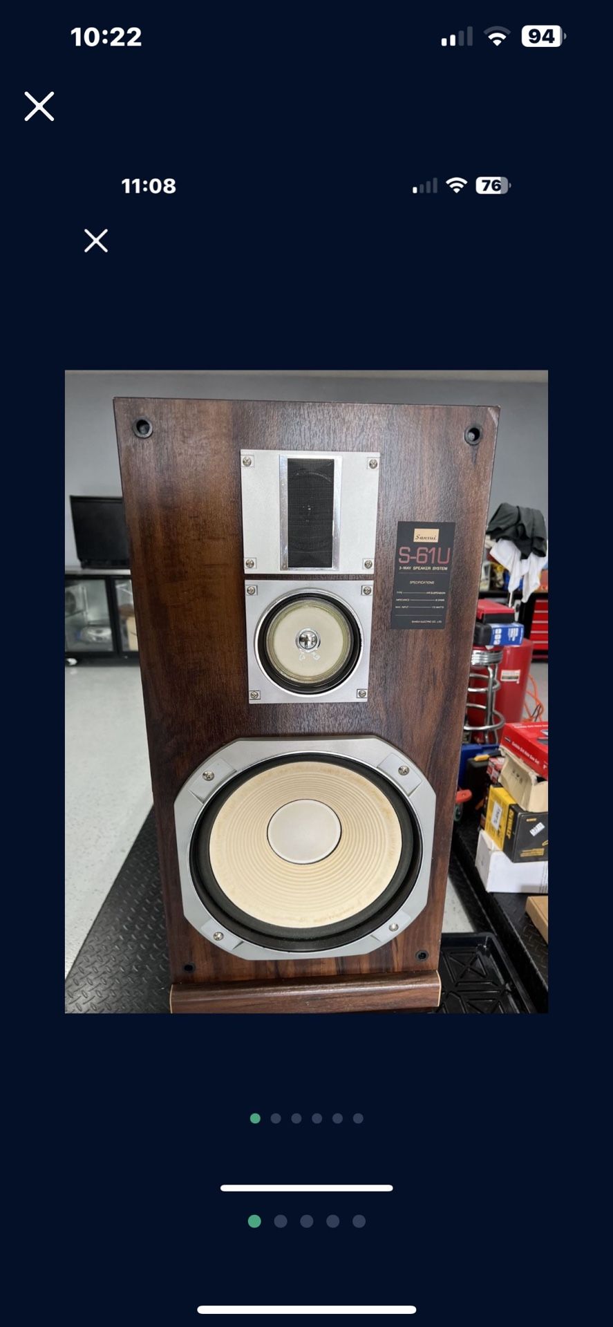 Sansui Japan S61-U Japanese Speakers Vintage 