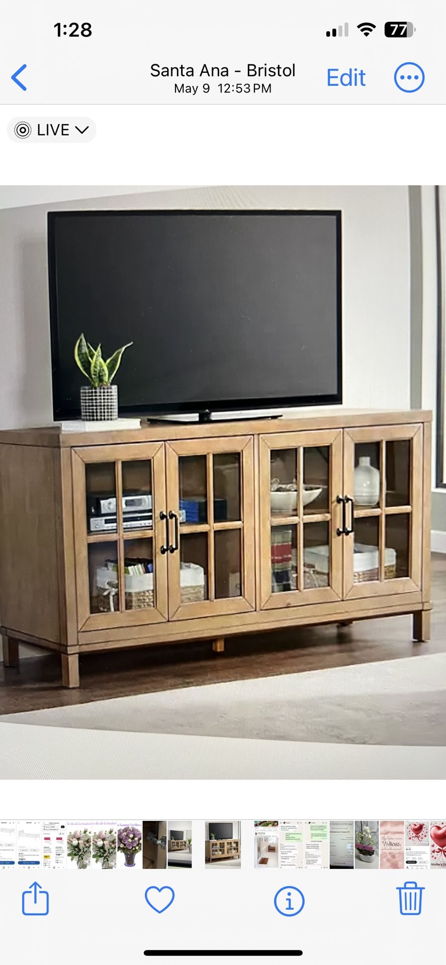 TV, Console, From Sam’s Club In Excellent Condition 68x 18 X 34H