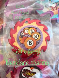 POG SLAMMERS (metal) NECKLACE/ KEYCHAIN CHARMS ( 90’s ORIGINALS! ) 5 for $20
