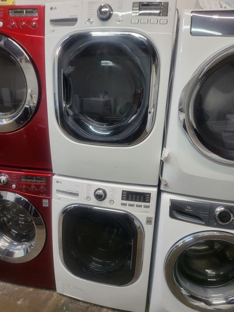 LG SET STEAM WASHER AND GAS DRYER JUMBO